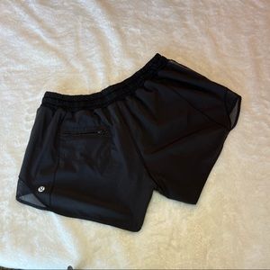 Black Lululemon Mesh Running Shorts